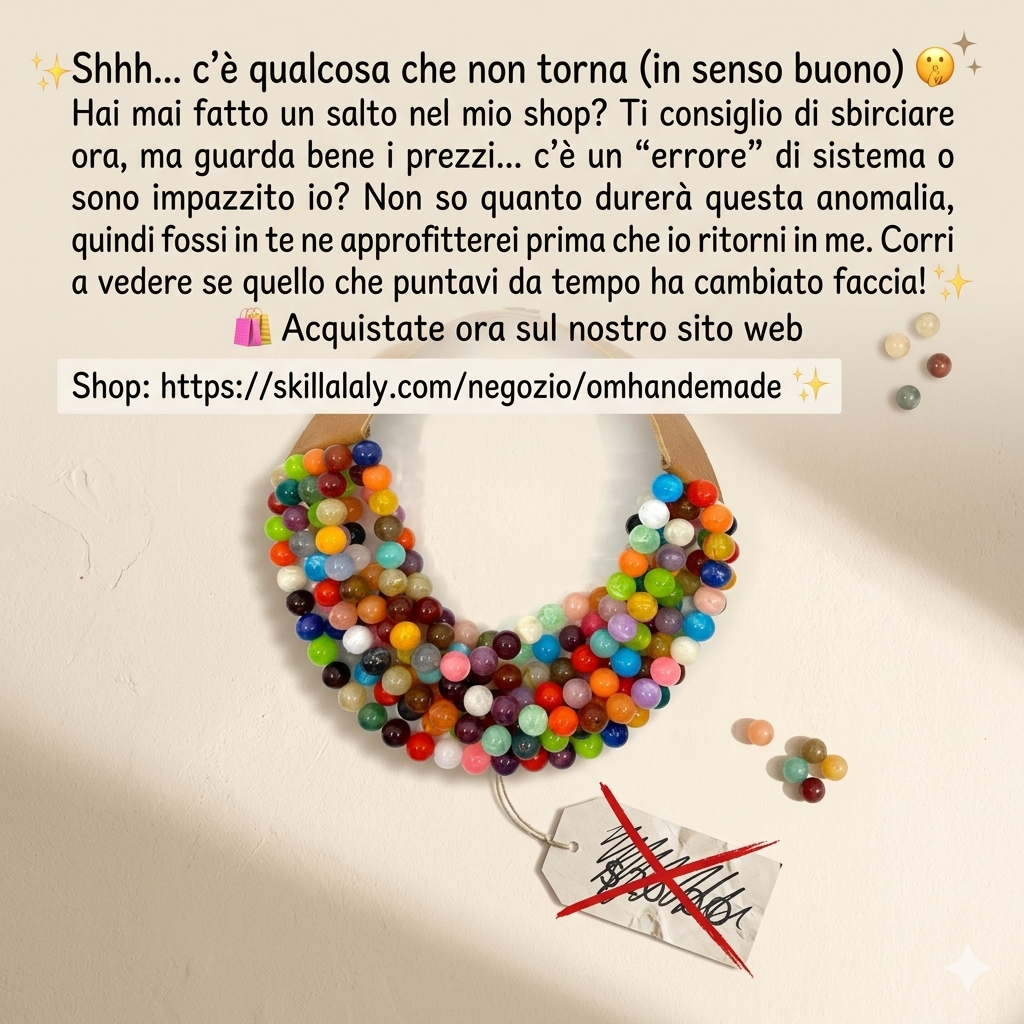 Shhh… c’è qualcosa che non torna (in senso buono) 🤫. Hai mai fatto un salto nel mio shop? Ti consiglio di sbirciare ora, ma guarda bene i prezzi… c’è un “errore” di sistema o sono impazzito io? Non so quanto durerà questa anomalia, quindi fossi in te ne approfitterei prima che io ritorni in me. Corri a vedere se quello che puntavi da tempo ha cambiato faccia!